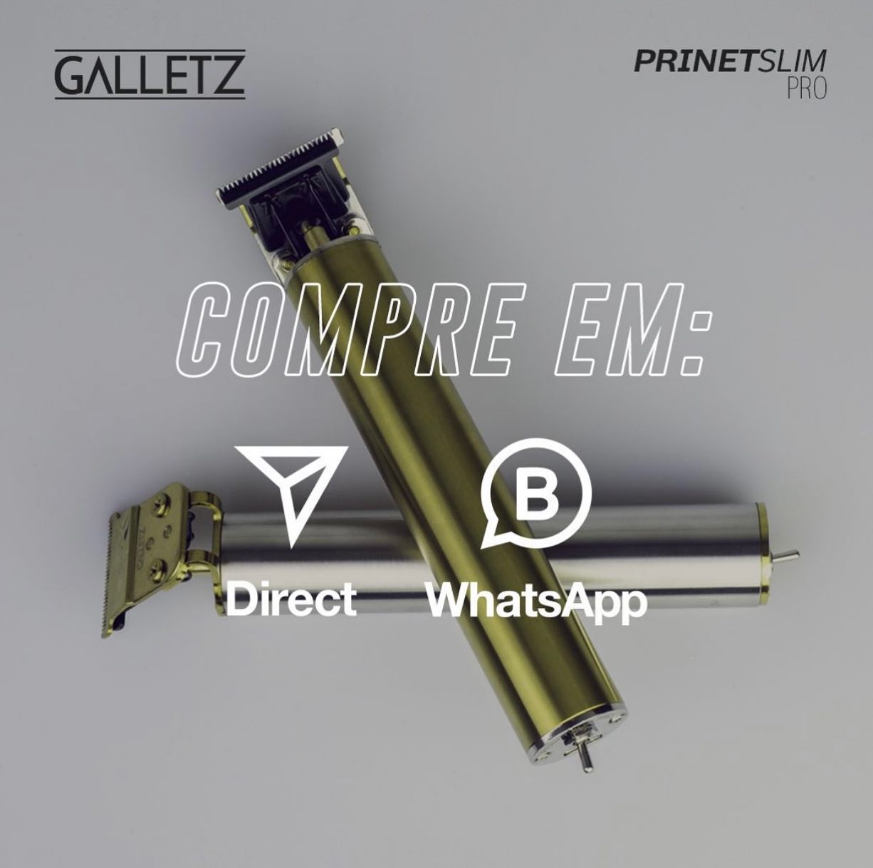 Galletz Prinet Slim Pro, máquinas de acabamento dourada e prateada